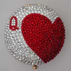 0, KATHRINE BAUMANN - CARDS * QUEEN OF HEARTS LARGE (BACK - CLEAR RHINESTONES)