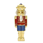 2006, HOLIDAY NUTCRACKER - C - TOP BLUE STONE - CROWN CLEAR STONES