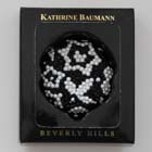 0, KATHRINE BAUMANN - BLACK WHITE FLOWERS (BLACK RHINESTONRS ON THE BACK)