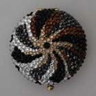 0, KATHRINE BAUMANN - PIN WHEEL - BROWN SPOKE (BACK - BLACK RHINESTONES)