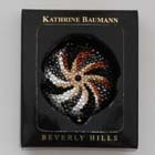 0, KATHRINE BAUMANN - PIN WHEEL - BROWN SPOKE (BACK - BLACK RHINESTONES)