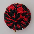 0, KB CHINESE FLOWER BACK RED RHINESTONES