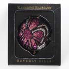 0, KATHRINE BAUMANN - FLOWER MAGENTA POPPY (BACK - CLEAR RHINESTONES)