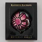 0, KATHRINE BAUMANN - FLOWER MAGENTA POPPY (BACK - CLEAR RHINESTONES)