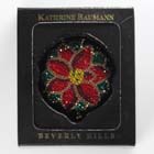 0, KATHRINE BAUMANN - FLOWER - POINSETTIA (BACK - BLACK RHINESTONES)