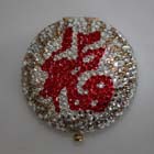 0, KATHRINE BAUMANN - CHINESE SUBJECT - GOOD FORTUNE COMPACT (BACK - CLEAR RHINESTONES)