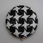 0, KATHRINE BAUMANN - HOUNDSTOOTH (FRONT SIDE PEARLS, BACK SIDE BLACK RHINESTONES)