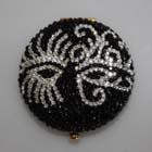 0, KATHRINE BAUMANN - MARDI GRAS SILVER MASK (BACK - BLACK RHINESTONES)