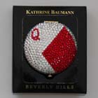 0, KATHRINE BAUMANN - CARDS * OUEEN OF DIAMOND LARGE (BACK -CLEAR RHINESTONES)