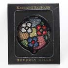 0, KATHRINE BAUMANN - FLOWER - STAINED GLASS (BACK - CLEAR RHINESTONES)