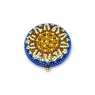 0, KATHRINE BAUMANN - FLOWER - SUNFLOWER (BACK - BLUE RHINESTONES)