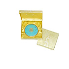 1963 & earlier, PRESSED POWDER COMPACT TURQUOISE TOP