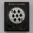 0, KATHRINE BAUMANN - CARDS *** SPADE 7 WITH BLACK RIM (BACK - CLEAR RHINESTONES)