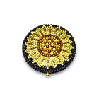 0, KATHRINE BAUMANN - FLOWER - SUNFLOWER COMPACT (BACK - BLCK RHINESTONES)